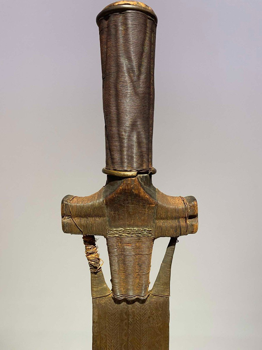 Ancient Short Fang Sword Ntsakh Ou Fa Fang People Gabon African Art Congo 19th Century -photo-6