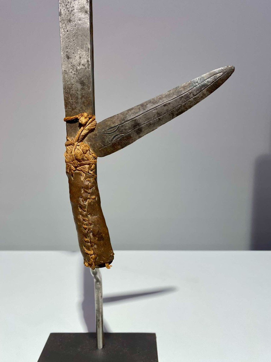 Rare And Throwing Knife Of The Banda Yakpa People Mbugbu Central Africa Congo Kipinga-photo-3