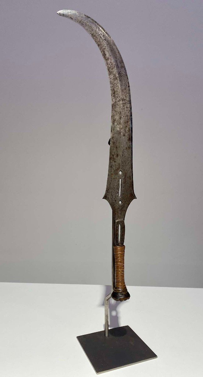 Exceptional Curved Sword Knife From The Yakoma/ngbandi Tribe Dr Congo Ubangi - Africa - Ca 1880-photo-4