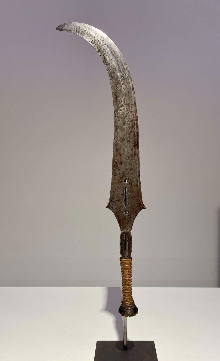 Exceptional Curved Sword Knife From The Yakoma/ngbandi Tribe Dr Congo Ubangi - Africa - Ca 1880-photo-8