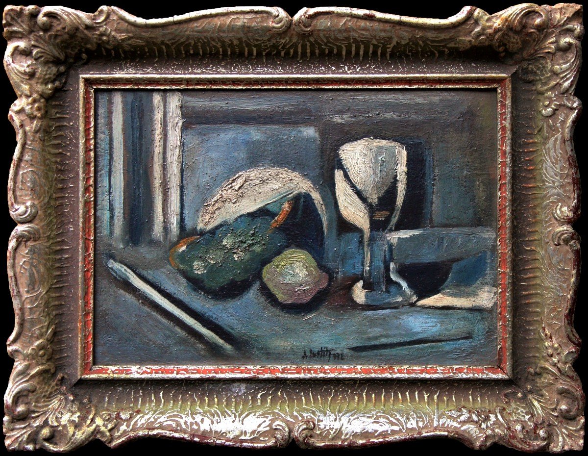 Peintre Tchèque  Alfréd Justitz 1879  – 1934  "Nature Morte"