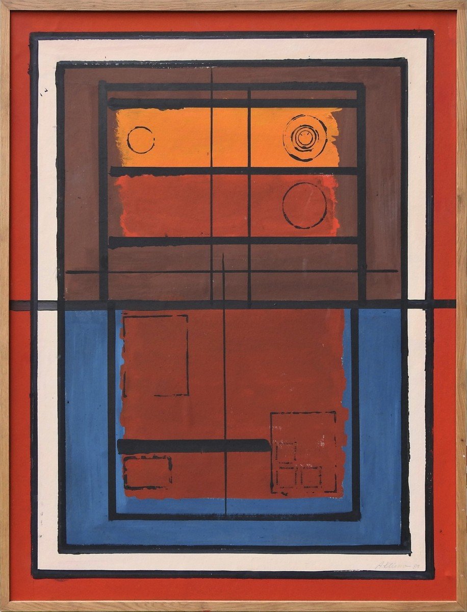 Slovak Painter  Alojz Klimo 1922 Piešťany – 2000 Bratislava “composition”