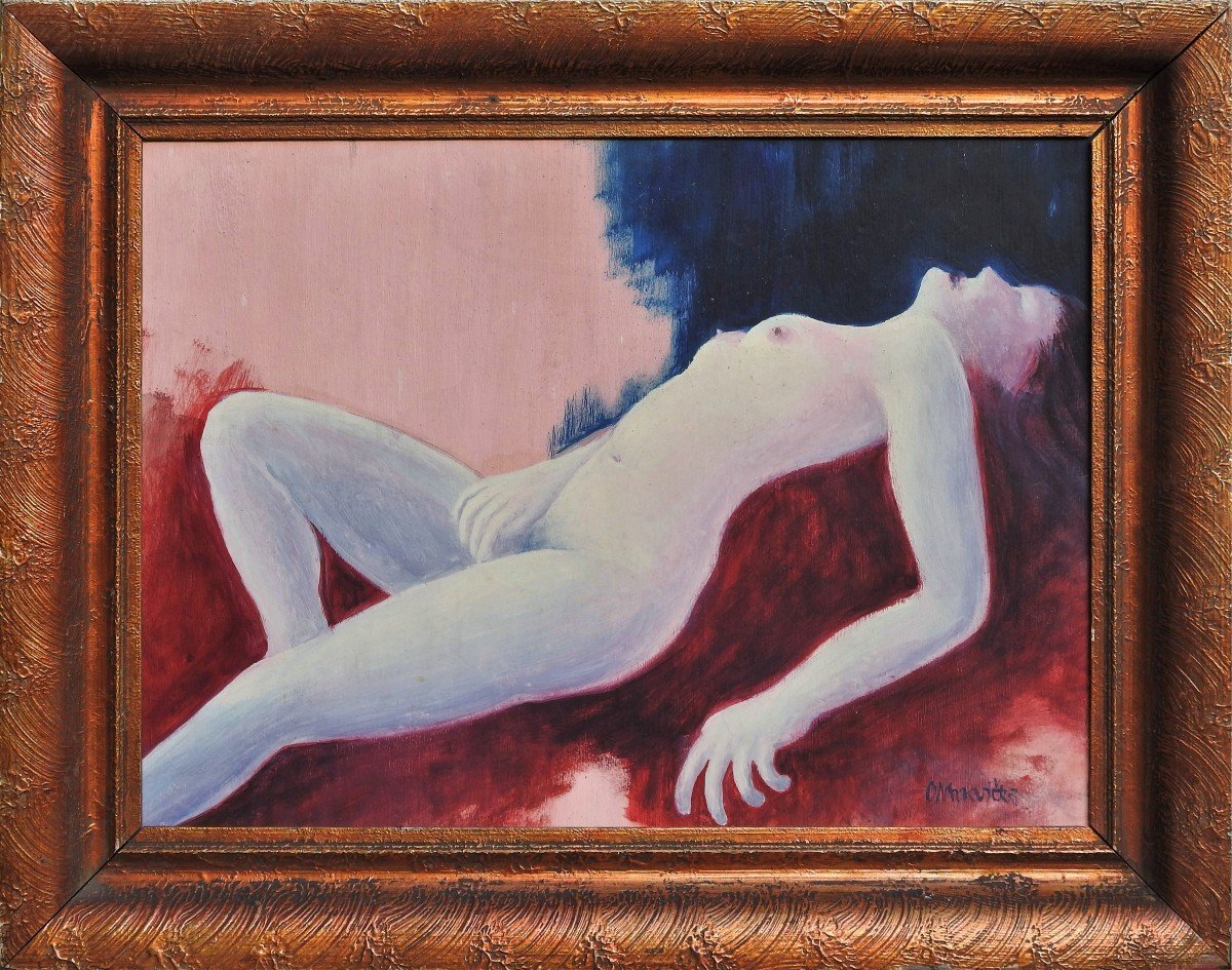 Czech Painter Otakar Mrkvička 1898 Příbram– 1957 Prague “nude”