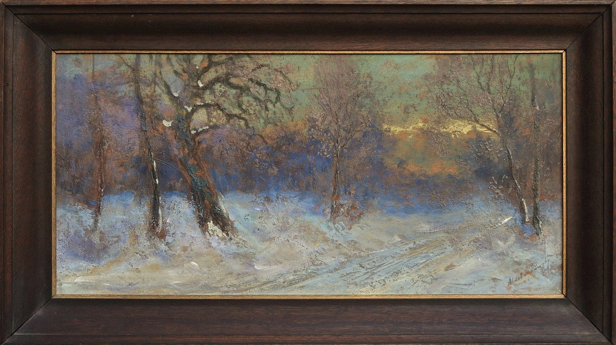 Slovak Painter Ladislav Mednyánszky 1852 Bekov – 1919 "vienna Winter Evening"