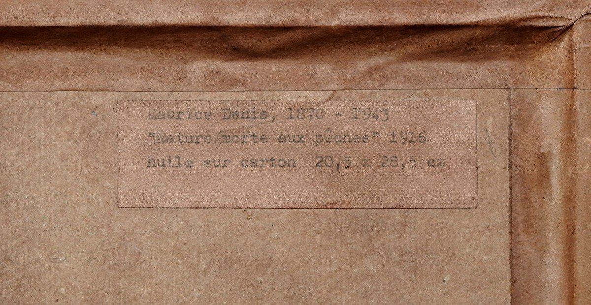  French Painter Maurice Denis 1870 Granville – 1943 Saint-germain "still Life With Peaches"-photo-2