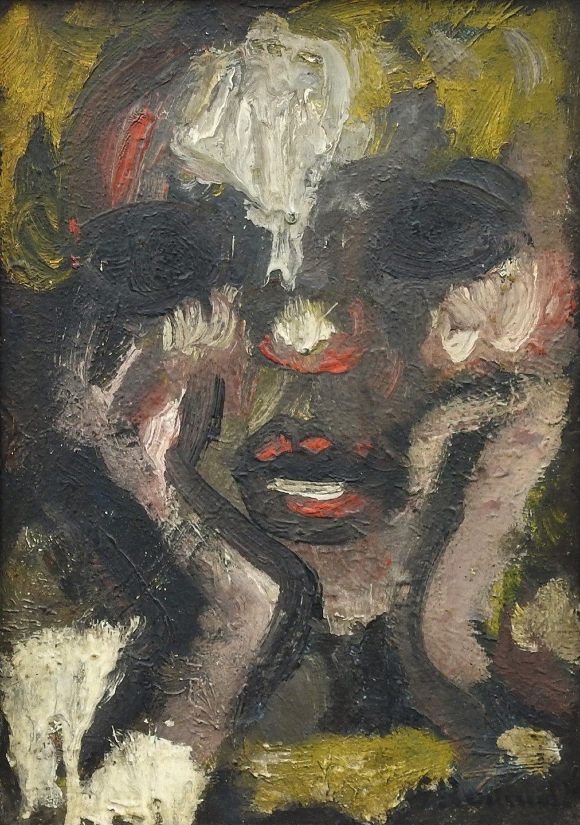 Peintre Français Georges Rouault  1871 Paris – 1958 Paris  " Clown "-photo-2