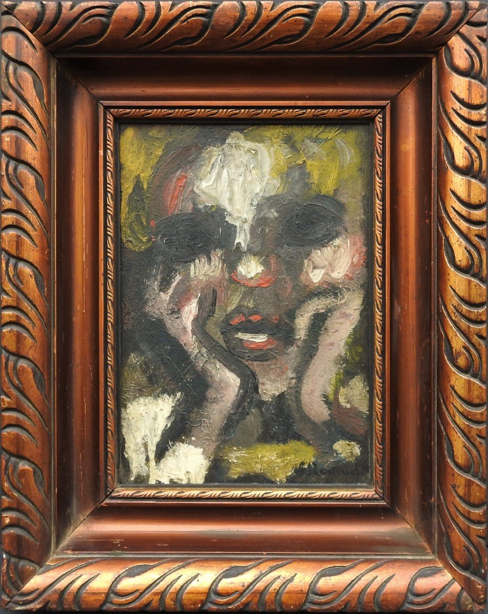 Peintre Français Georges Rouault  1871 Paris – 1958 Paris  " Clown "