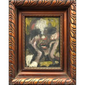 Peintre Français Georges Rouault  1871 Paris – 1958 Paris  " Clown "