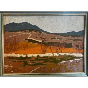 Alfred Lesbros (1879-1940) - Paysage Provençal