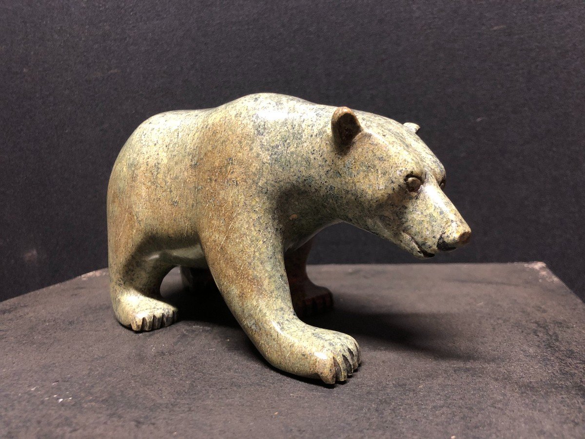 Marble Bear In The Style Of "françois Pompon"-photo-1