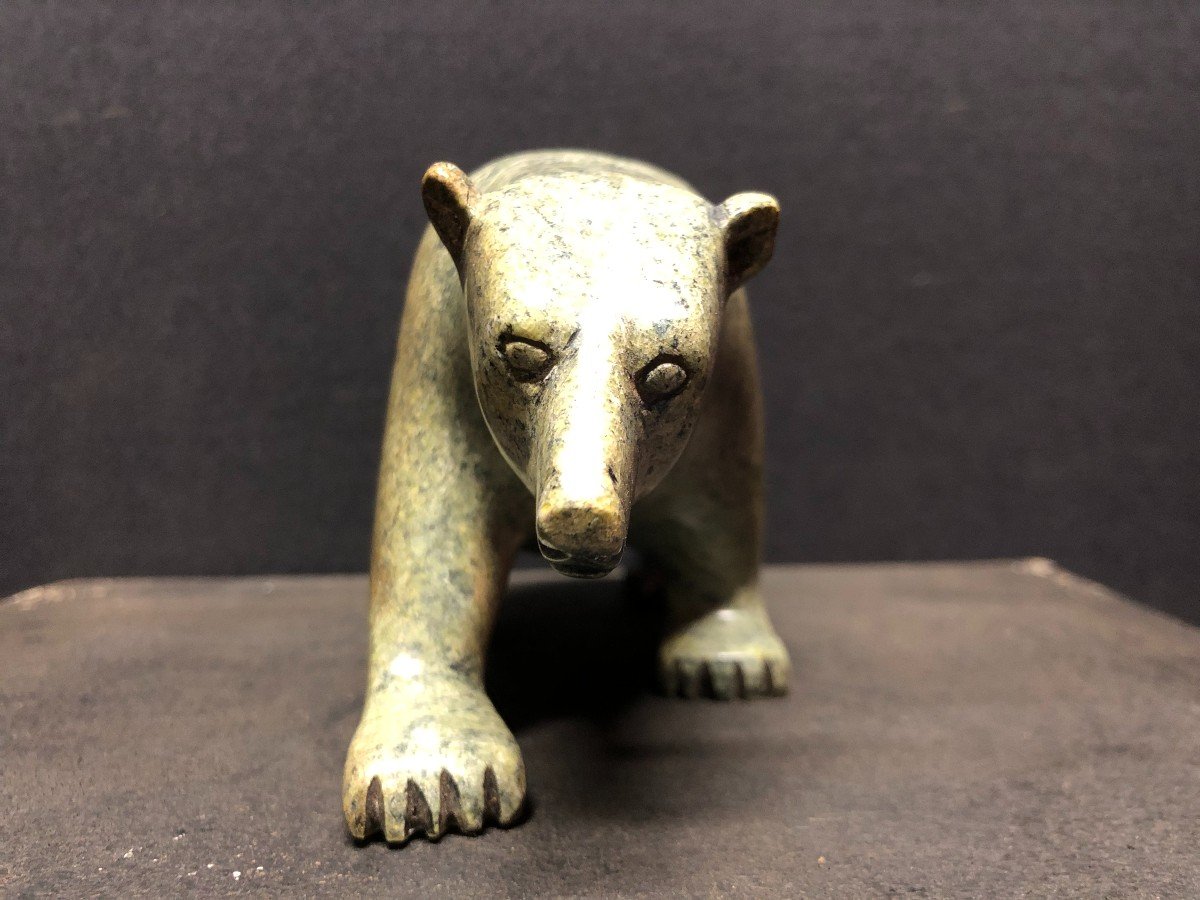 Marble Bear In The Style Of "françois Pompon"-photo-2