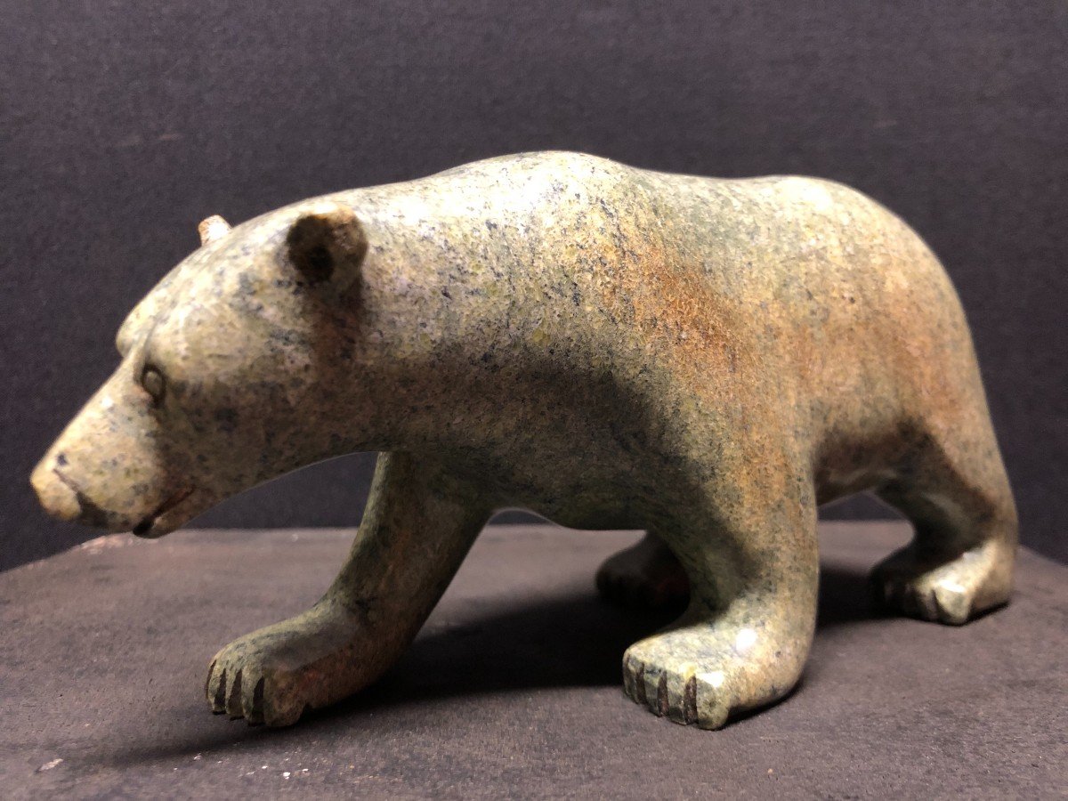 Marble Bear In The Style Of "françois Pompon"