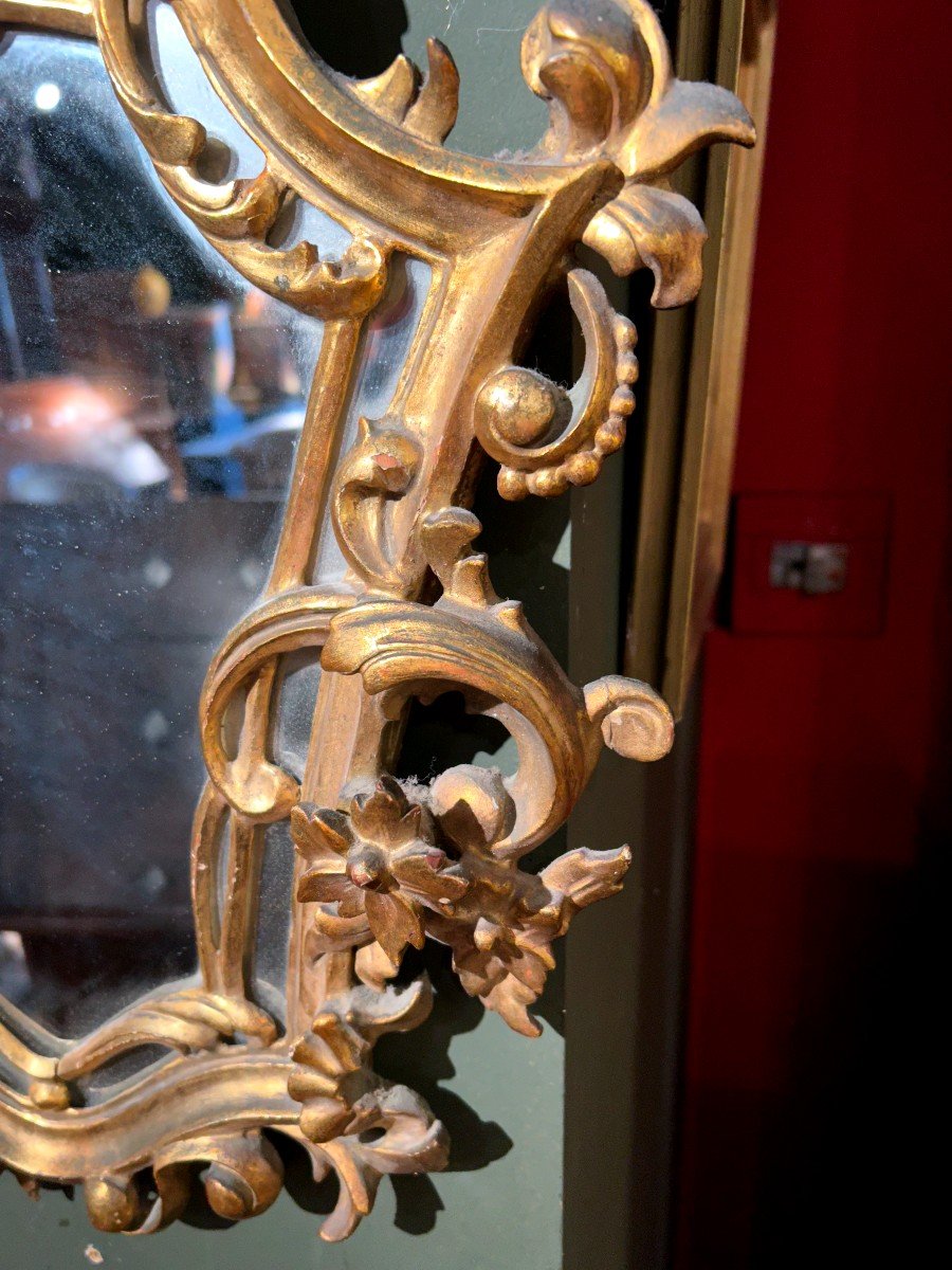 Italian Golden Wood Mirror -photo-4