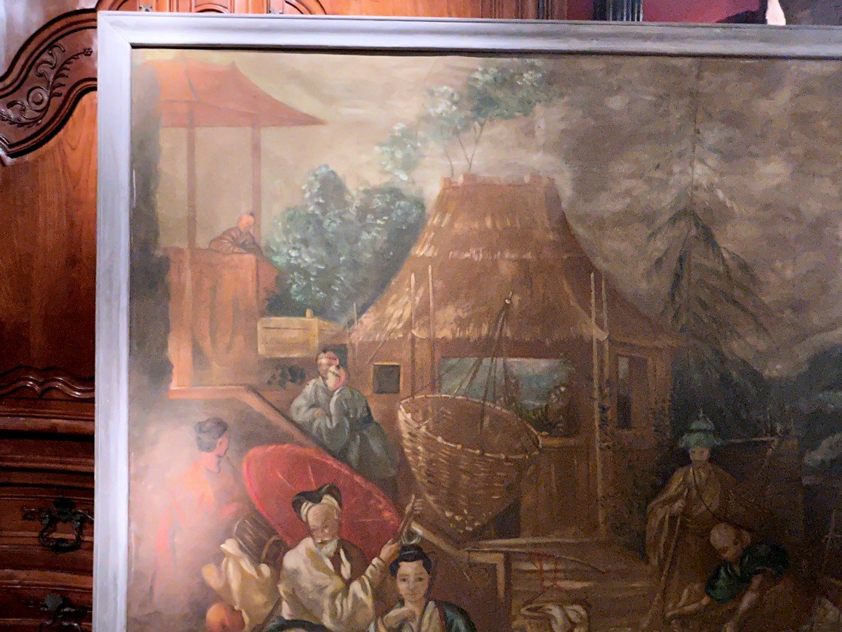 Spectaculaire Tableau Décor Aux Chinois -photo-2