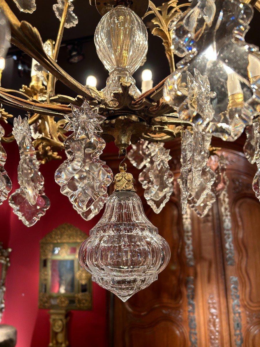 Exceptional Louis XV Cage Mirror In Gilt Bronze With Twenty-four Arms Of Lights-photo-3