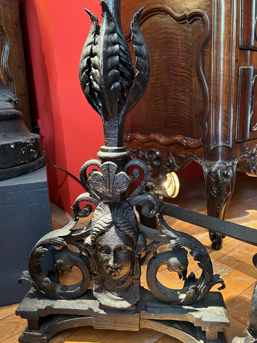 Spectacular Pair Of Andirons -photo-2