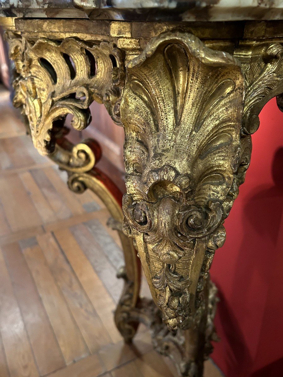 Louis XV Period Gilded Wood Console-photo-4