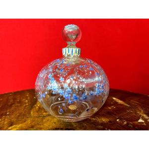 Emile Gallé Crystal Bottle With Dragonfly Decor 