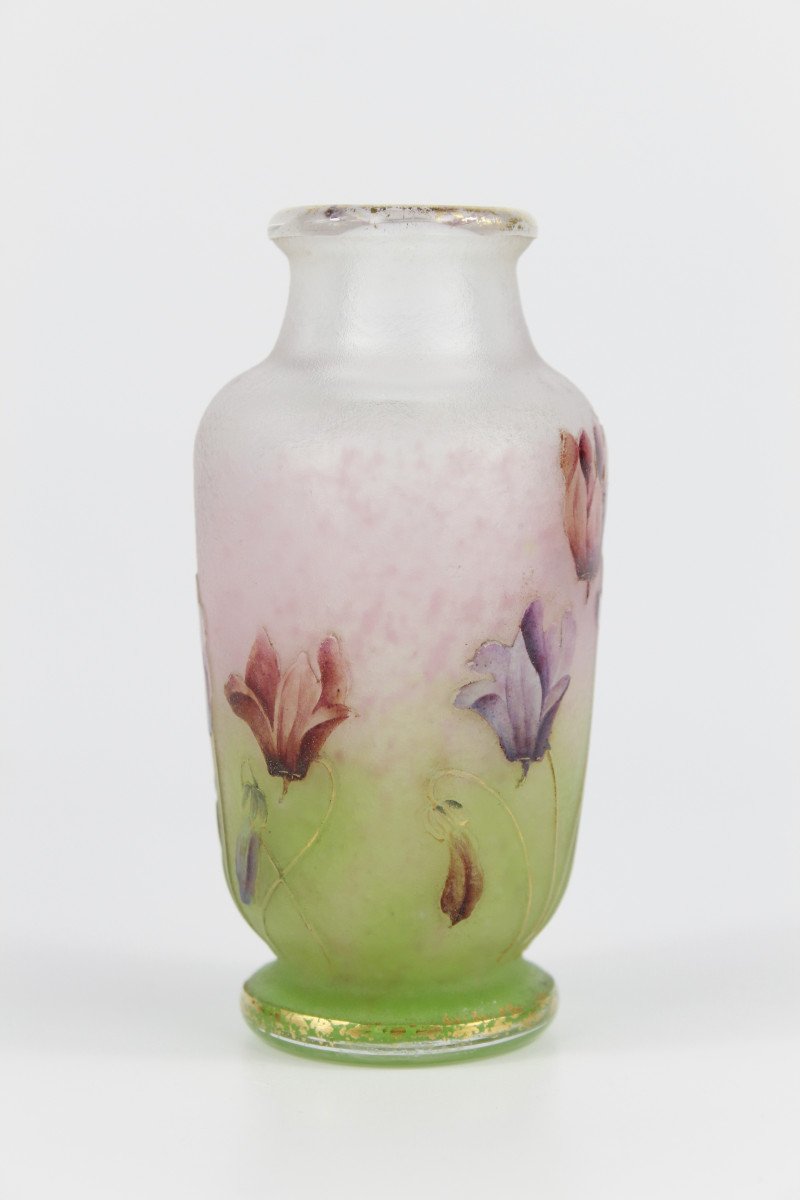 Vase Daum Nancy (cyclamens)-photo-6