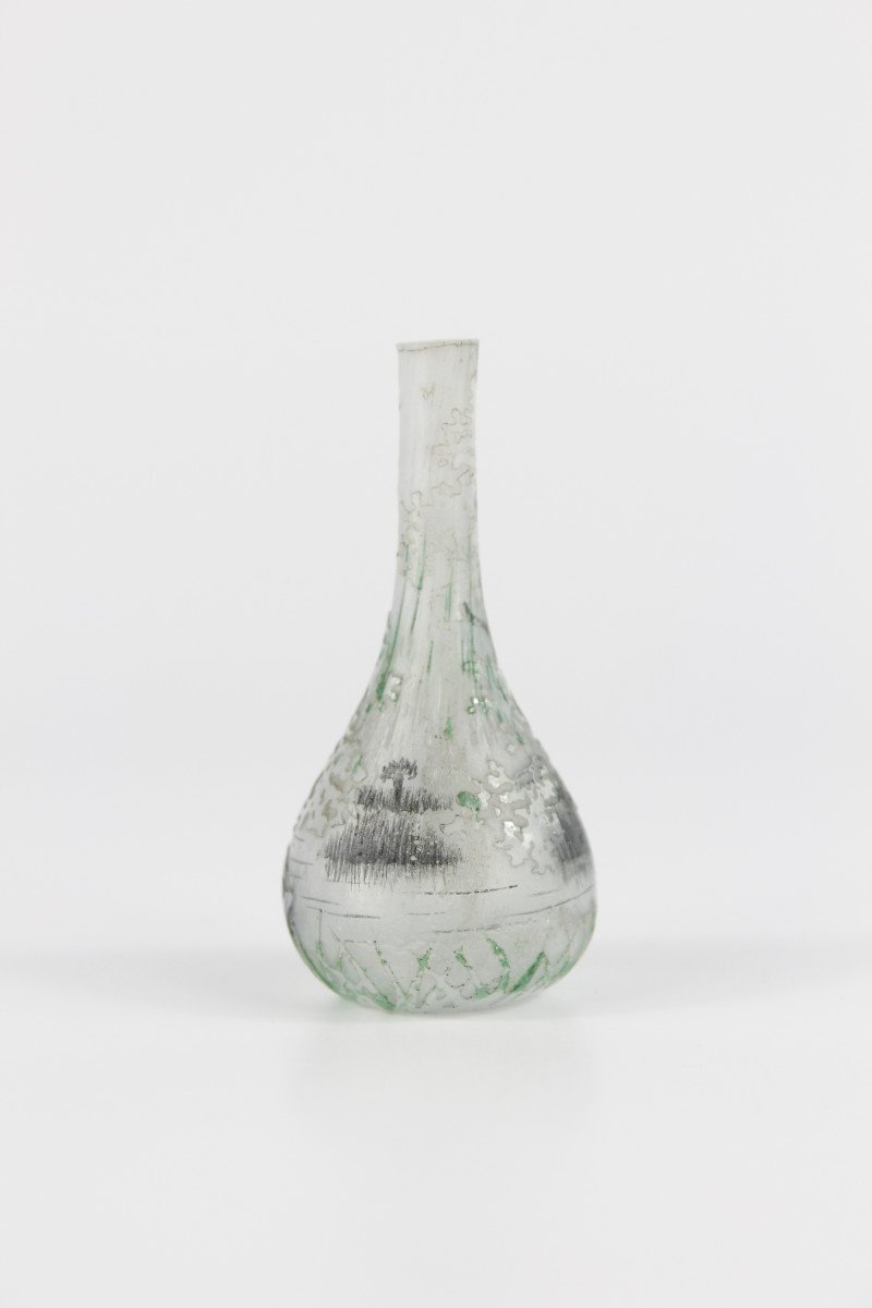 Vase Miniature Daum Nancy (cygne)-photo-1