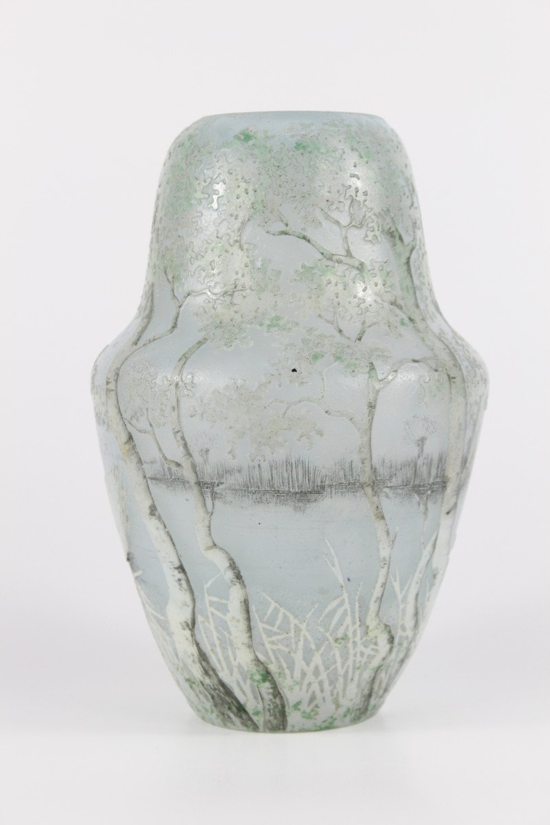 Daum Nancy Vase (swans)-photo-3