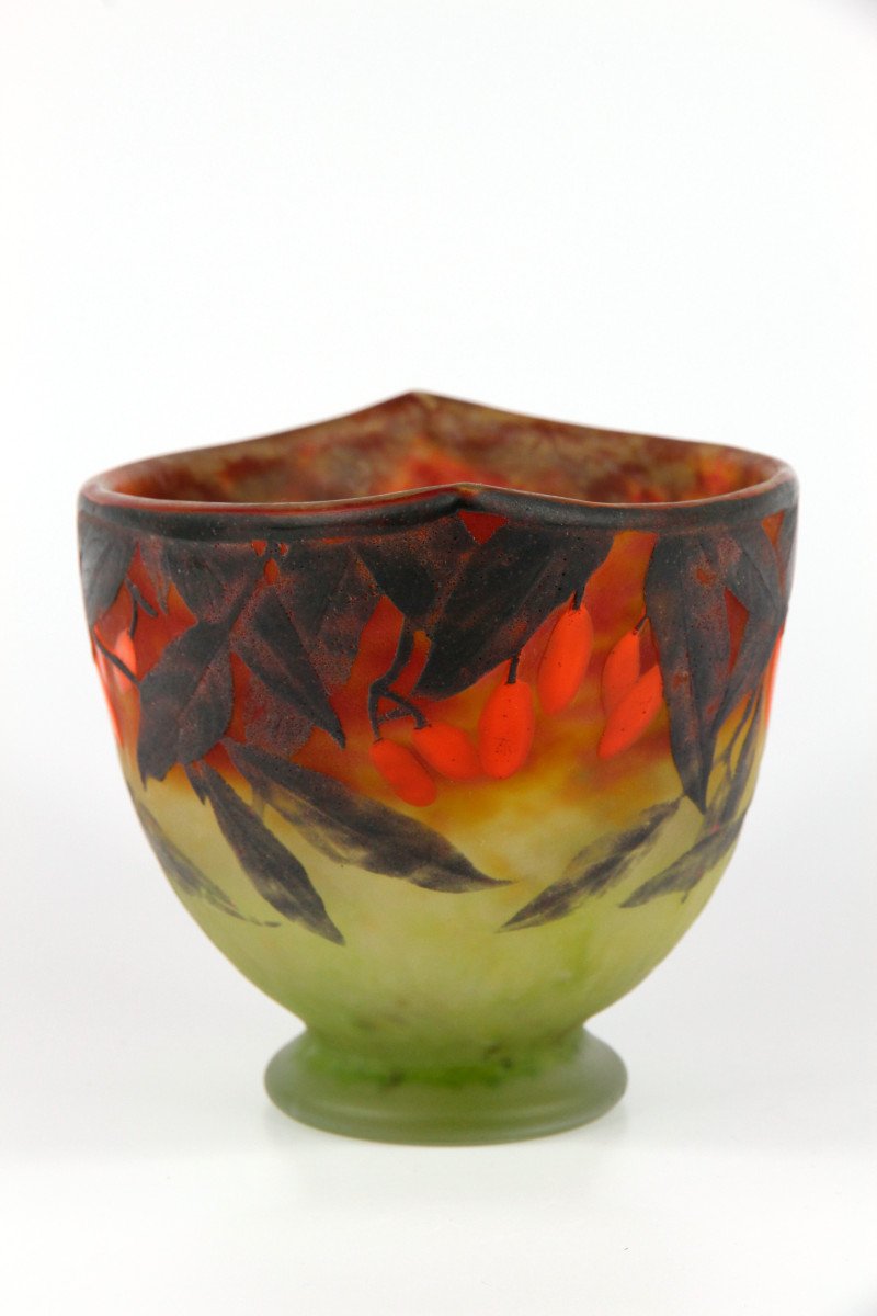 Daum Nancy Vase (cornel Cherry)-photo-2