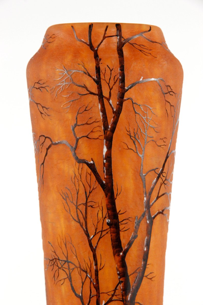 Daum Nancy Vase (winter Landscape)-photo-5