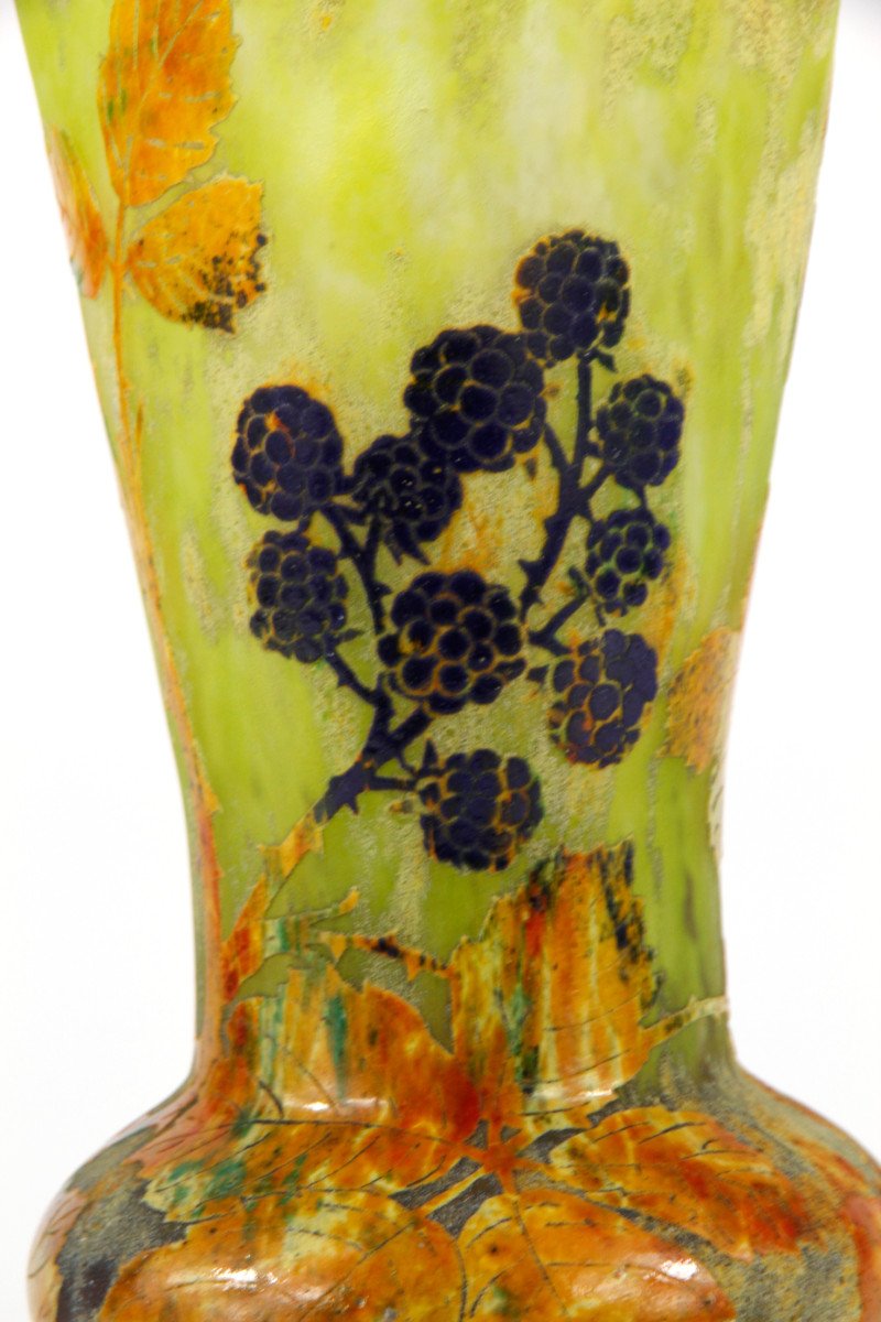 Vase Daum Nancy (mûres)-photo-5