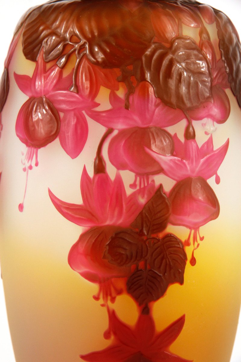 Gallé Vase (fuchsia Relief)-photo-5