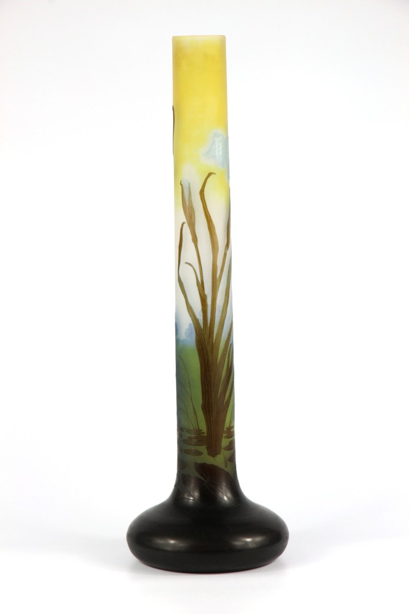 Gallé Vase (water Lilies & Iris)-photo-2