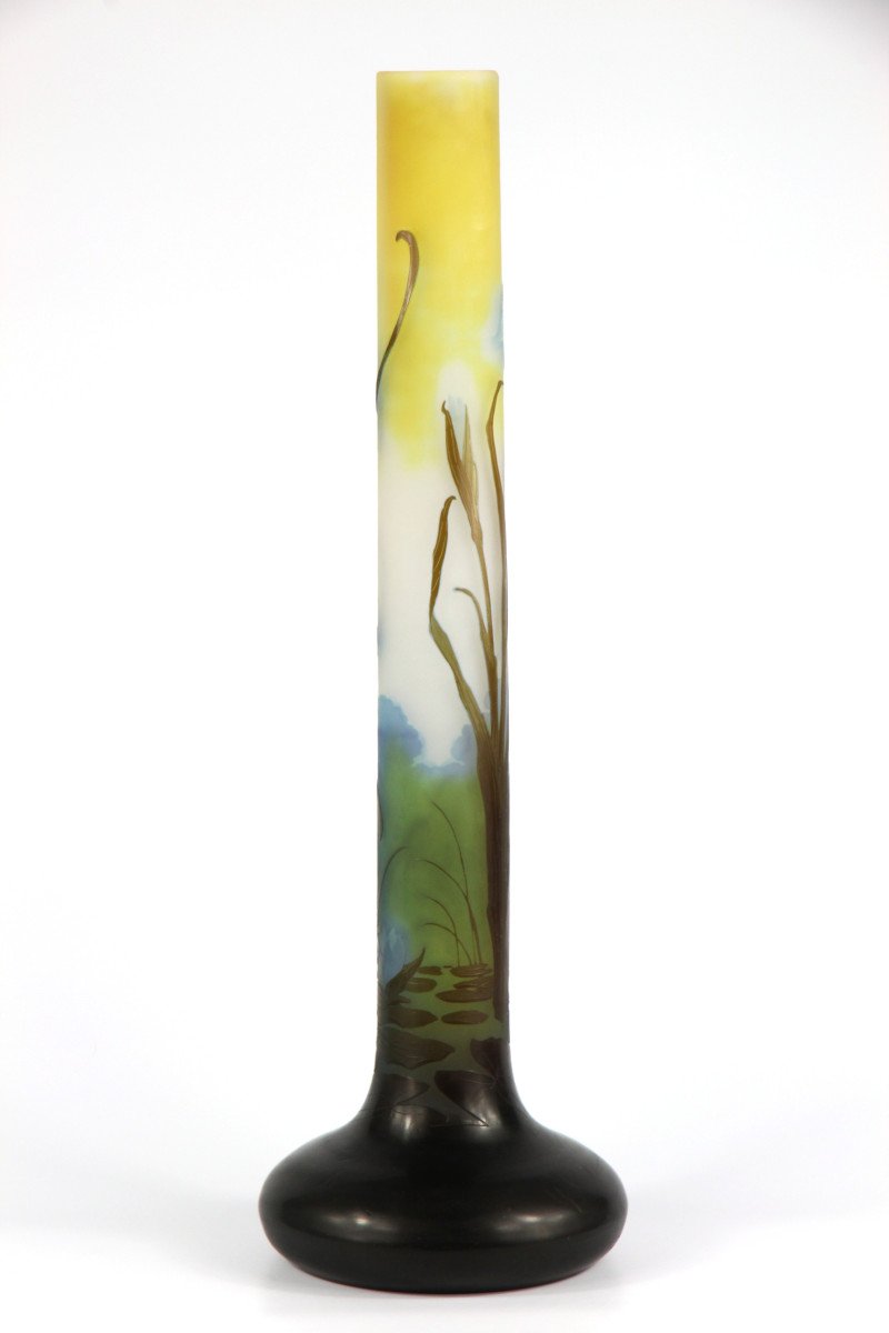 Gallé Vase (water Lilies & Iris)-photo-3