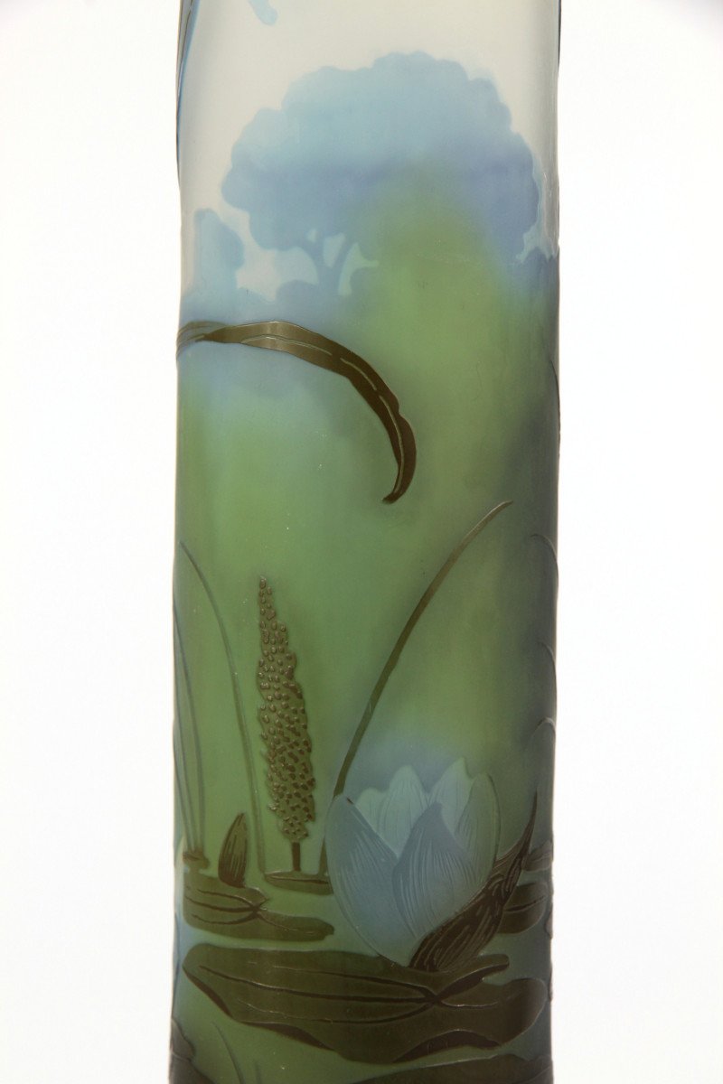 Gallé Vase (water Lilies & Iris)-photo-6