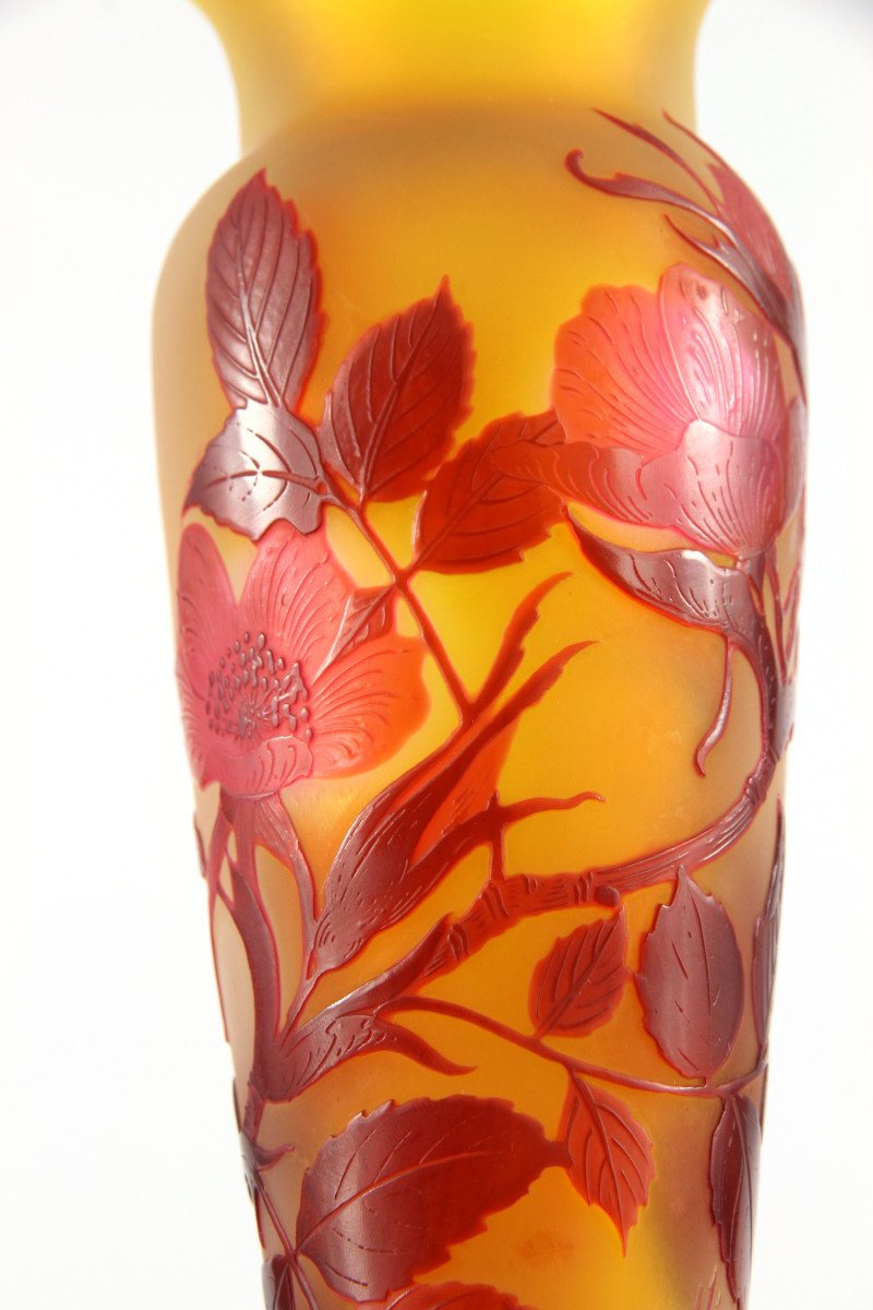 Gallé Vase (wild Roses)-photo-4