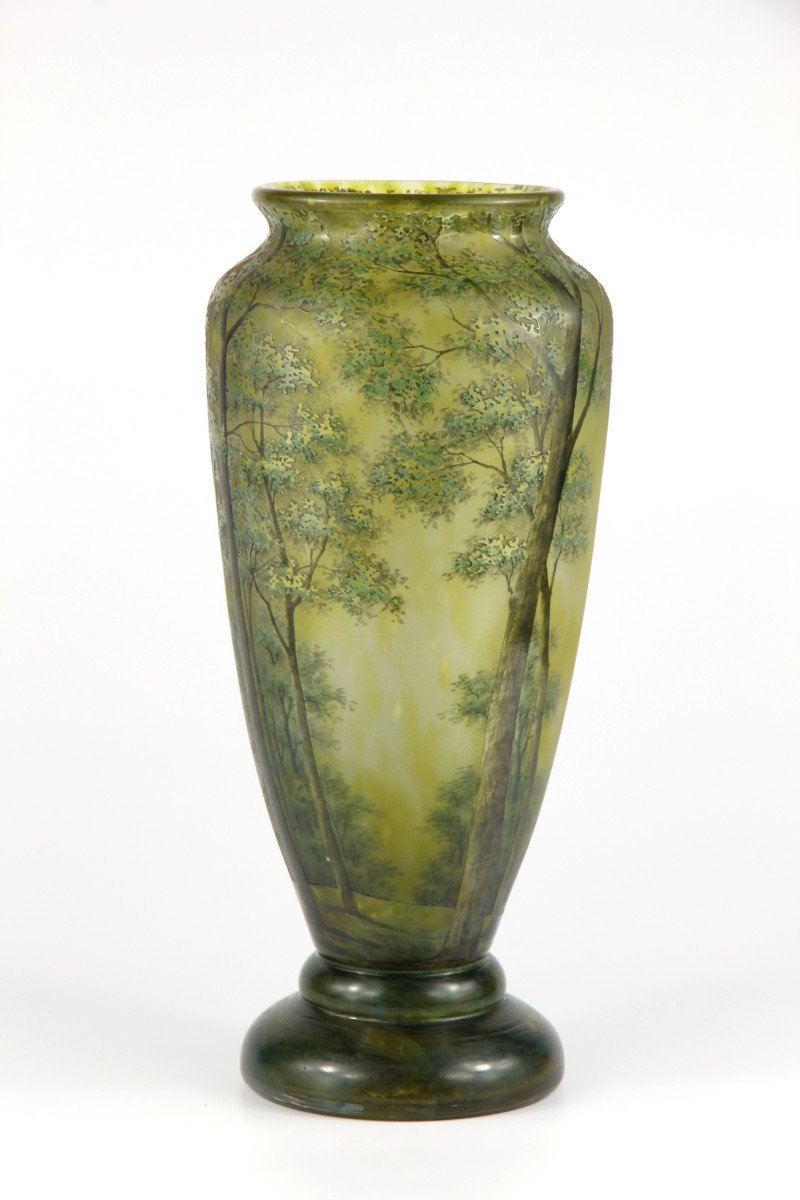 Daum Nancy Vase (forest Landscape)-photo-1