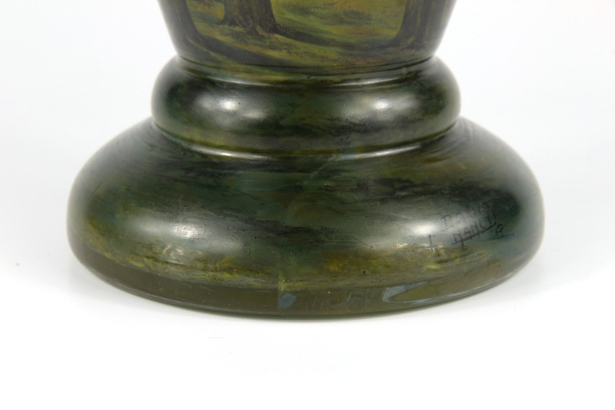 Daum Nancy Vase (forest Landscape)-photo-6