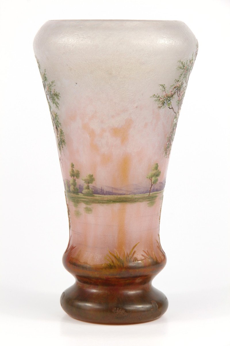 Daum Nancy Vase (spring Landscape)-photo-3