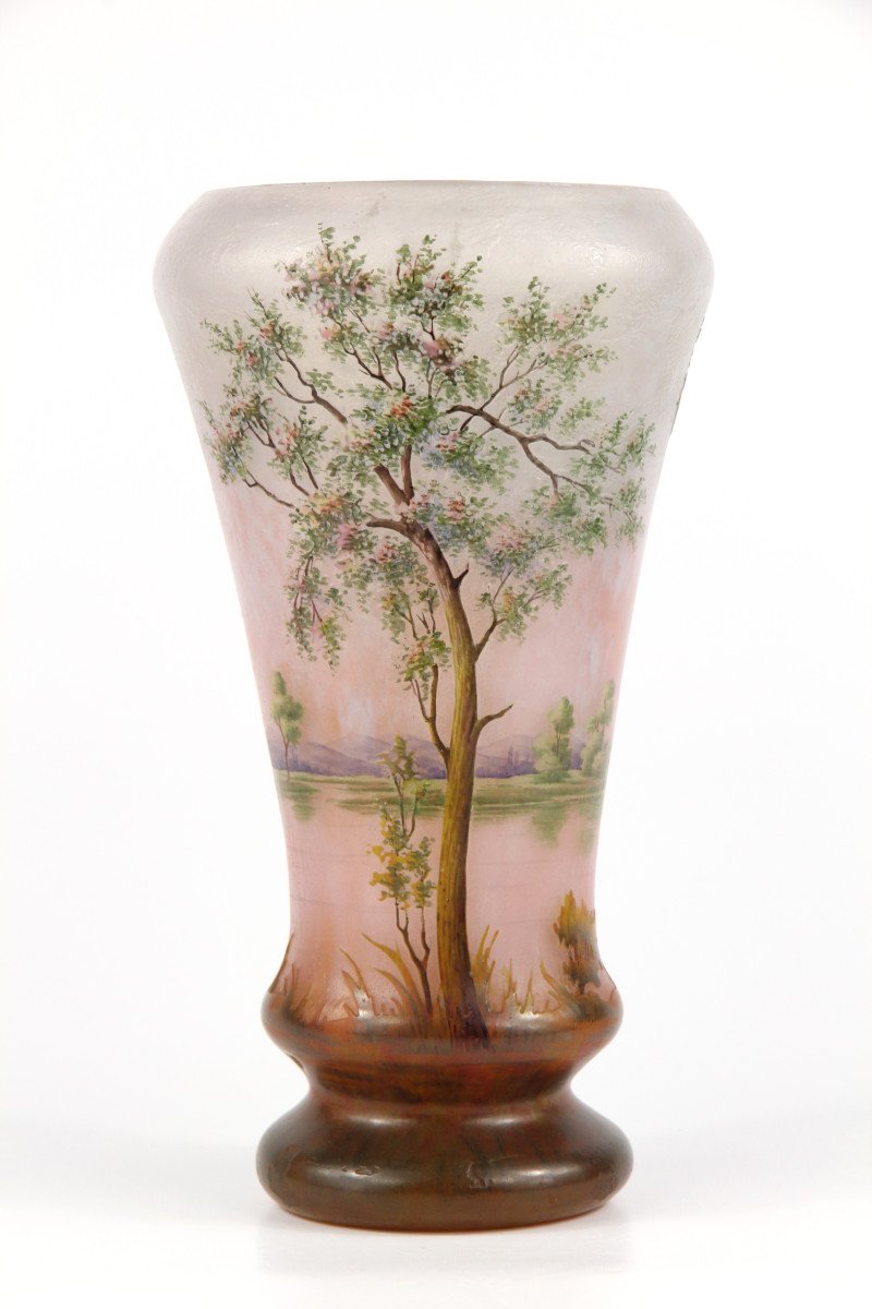 Daum Nancy Vase (spring Landscape)