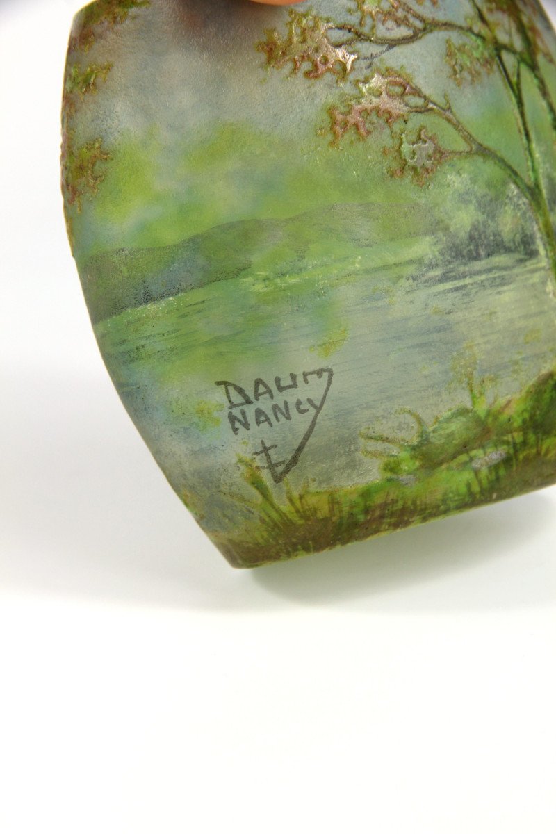 Daum Nancy Vase (river Landscape)-photo-3