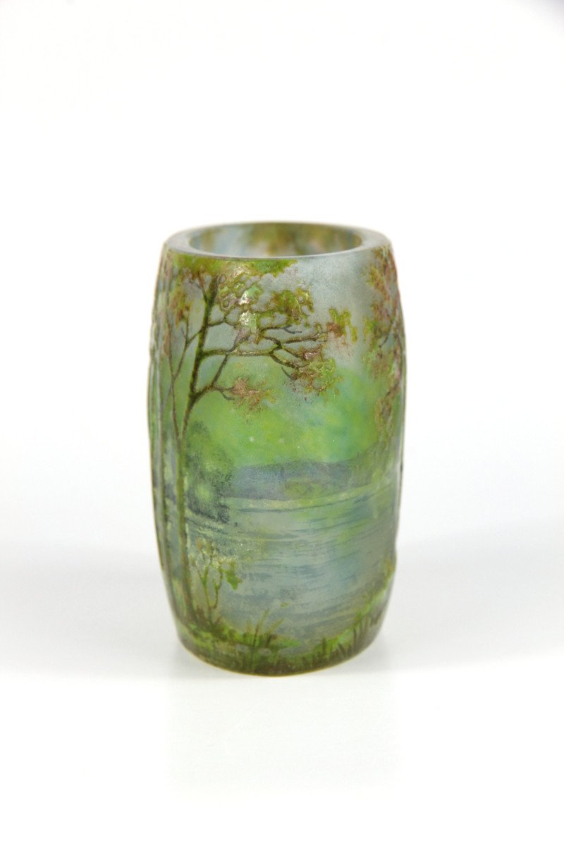 Daum Nancy Vase (river Landscape)-photo-3