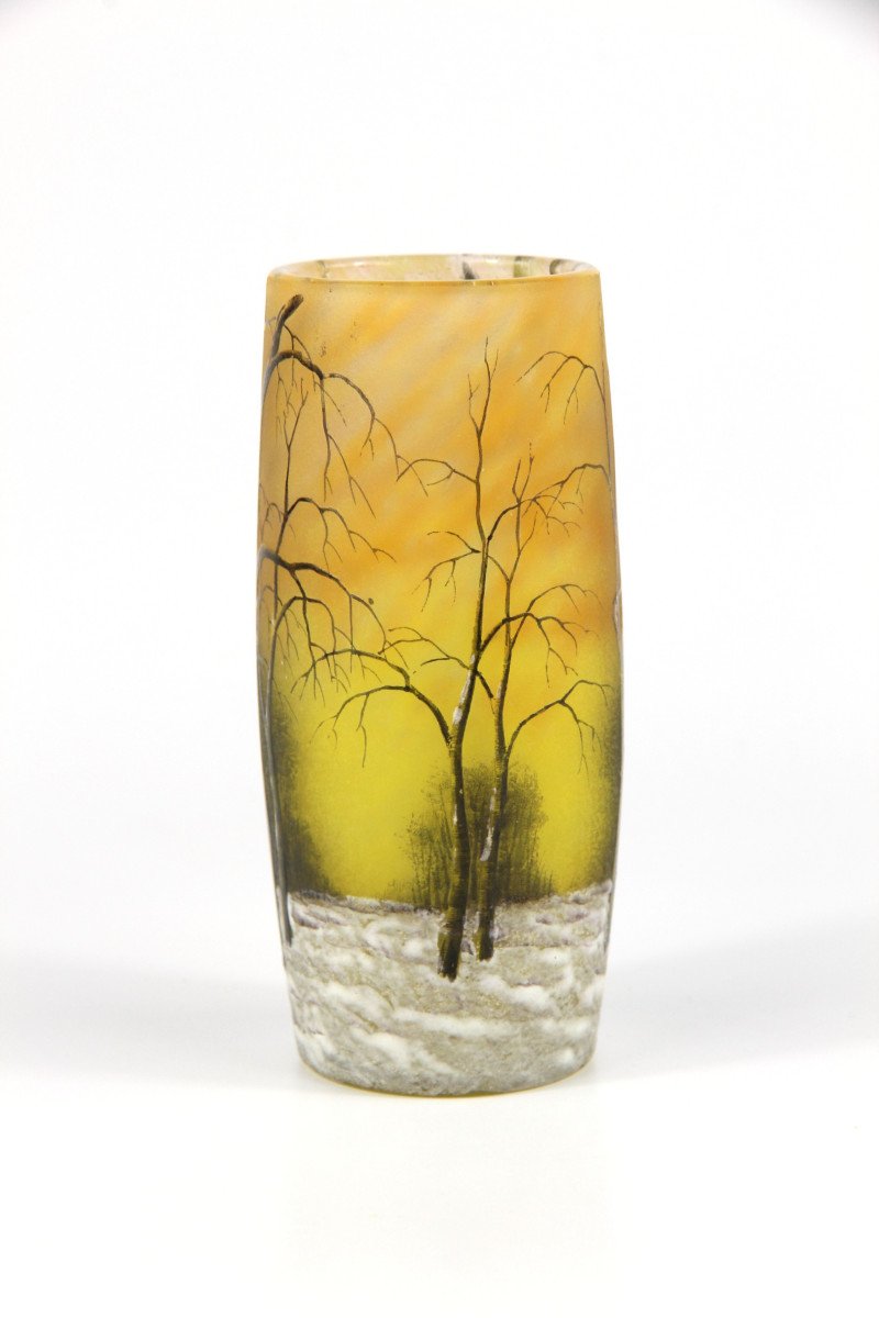 Daum Nancy Vase (winter Landscape)-photo-1