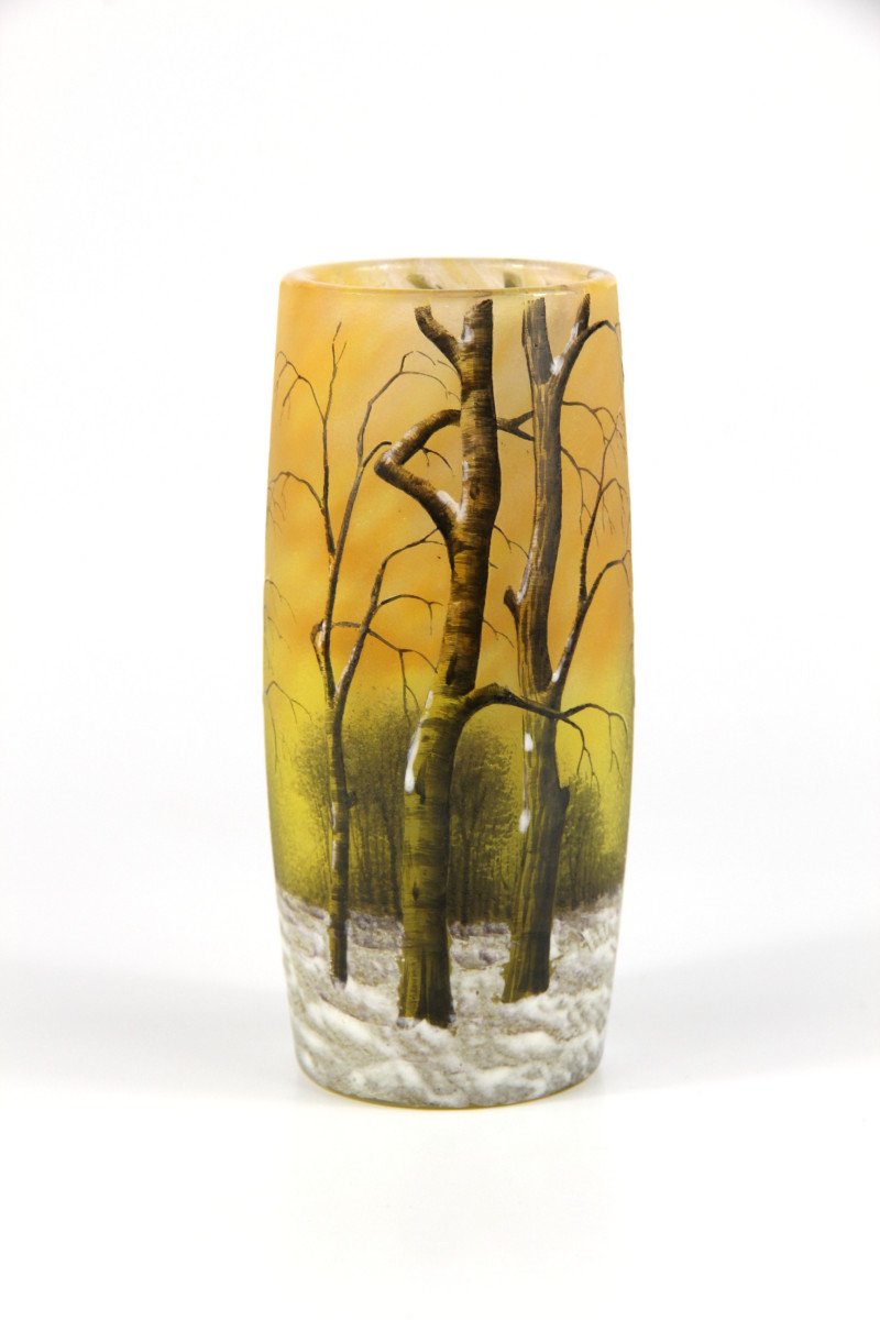 Daum Nancy Vase (winter Landscape)-photo-2