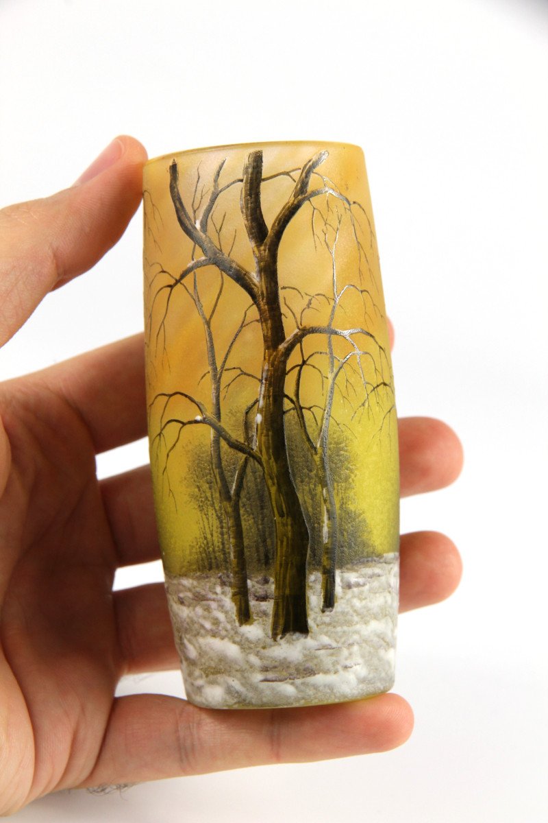 Daum Nancy Vase (winter Landscape)-photo-7