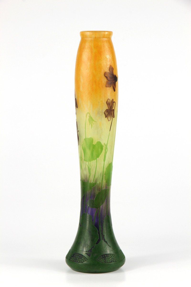 Vase Daum Nancy (violets)-photo-1