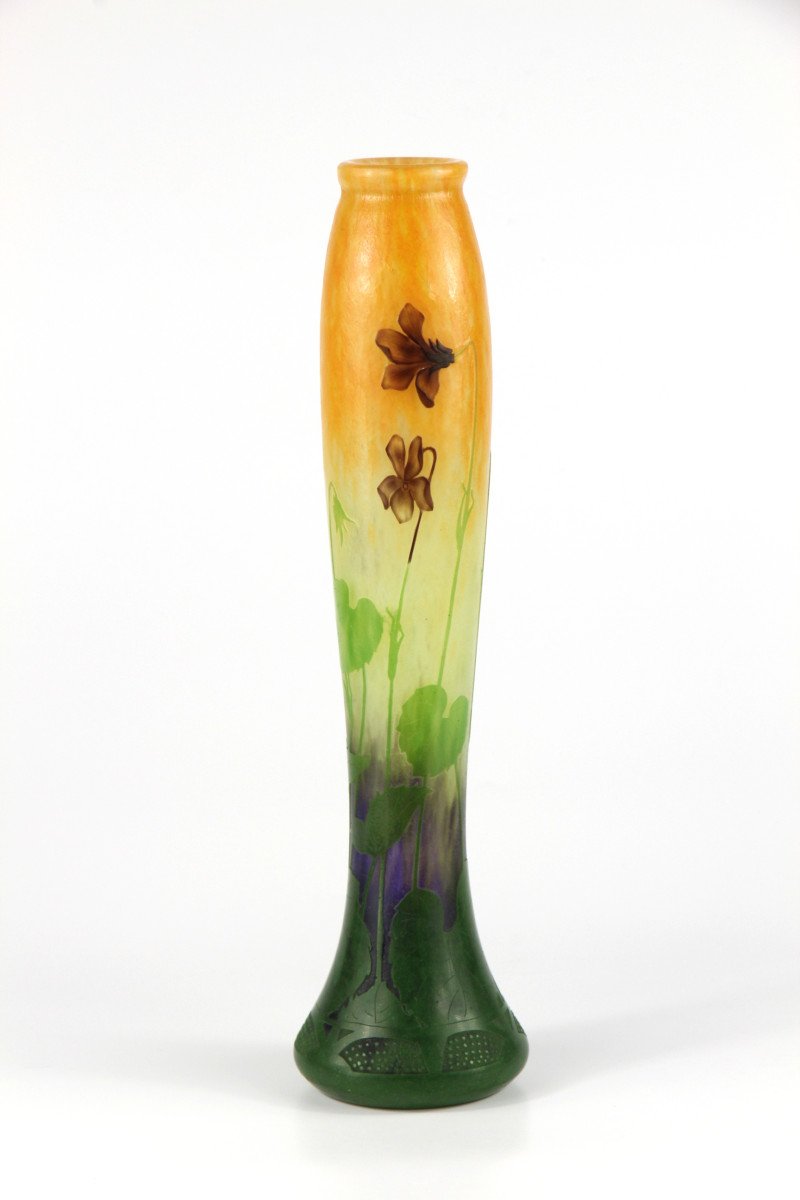 Vase Daum Nancy (violets)-photo-2