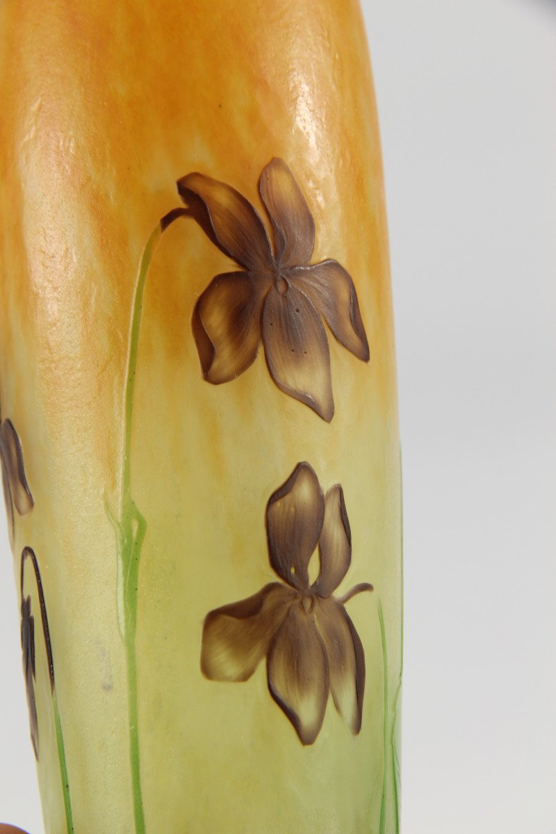 Vase Daum Nancy (violets)-photo-8