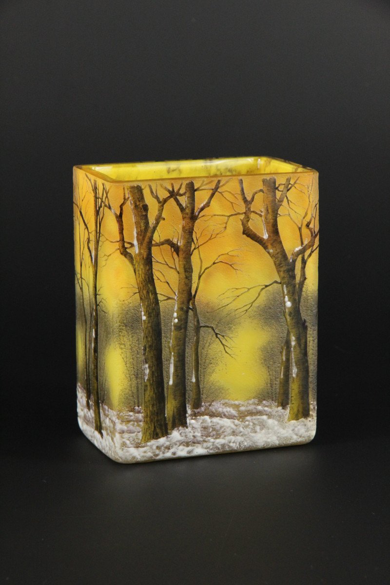 Daum Nancy Vase (winter Landscape)-photo-1