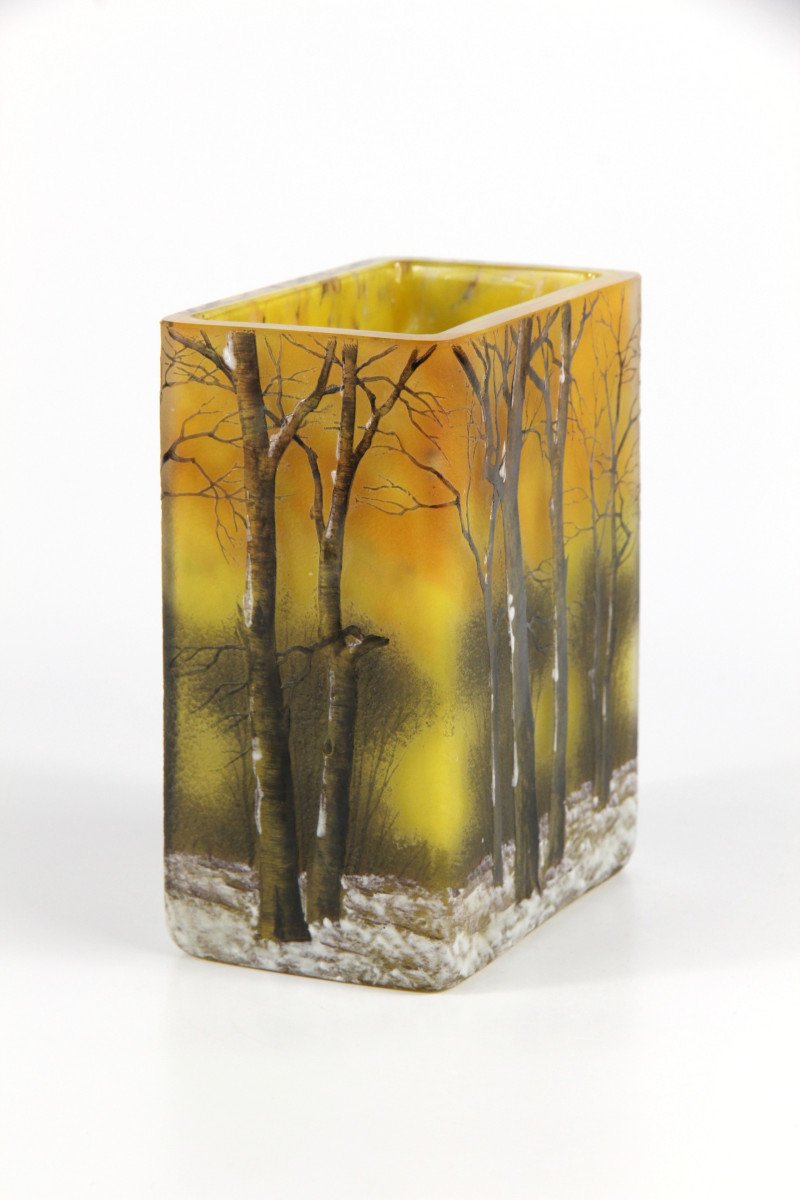 Daum Nancy Vase (winter Landscape)-photo-3