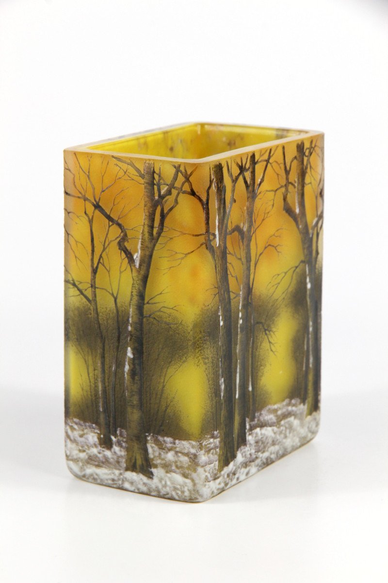 Daum Nancy Vase (winter Landscape)-photo-4