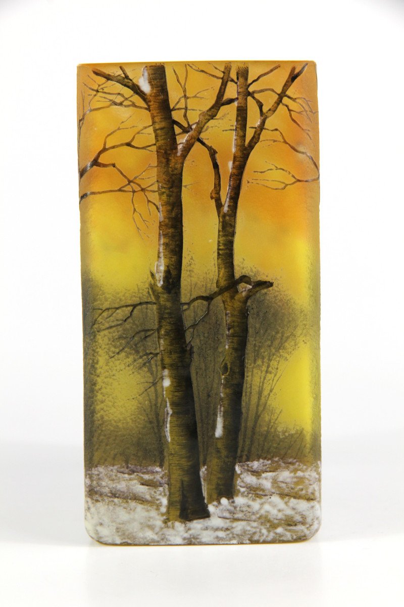 Daum Nancy Vase (winter Landscape)-photo-7