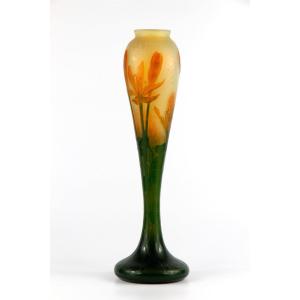 Daum Nancy Vase (crocus And Clover)